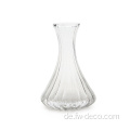 Klares Mini -Rippen hohe Borosilikatglas schöne Vase